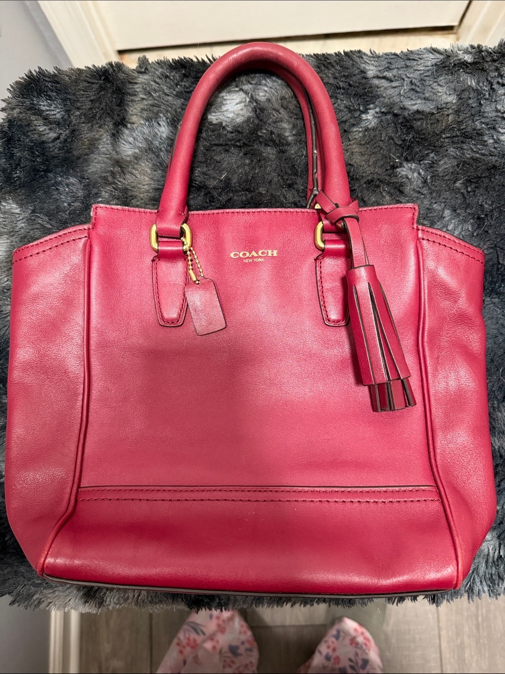 Coach Red Legacy Candace Carryall